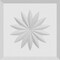 Ekena Millwork Standard Sedgwick Flower Rosette With Beveled Edge, 4"W x 4"H x 3/4"P ROSP040X040X075SDG10 - alternate 3